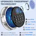 2.8 Cuft Biometric Drop Safe for Business, Anti-Theft Fingerprint Safe Box with Quick Place Drop Slot, Digital Keypad and Spare Key, Depository Safe for Home Office Retail Store Business Mail Church
