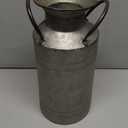 Red Co. 13 Large Decorative Farmhouse Galvanized Metal Milk Can Planter Vase with Handles