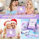 LUCOTIYA Birthday Gifts for Women, Self Care Get Well Soon Gifts, Lavender Relaxing Spa Gift Basket Care Package w/Blanket Unique Valentine Idea for Her,Mom, Friends (Purple)