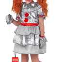 Morph Scary Clown Costume For Kids, Scary Clown Costume, Girls Halloween Costumes, Halloween Costumes For Kids (Large)