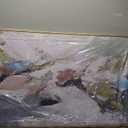 Pink Abstract Painting Large Wall Art Living Room Decor Green Canvas Print Colorful Abstract Wall Art For Living Room Home Office Decoration 30x60 Inch