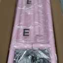 Calmootey Double Rod Clothing Garment Rack,Rolling Hanging Clothes Rack,Portable Clothes Organizer for Bedroom,Living Room,Clothing Store,Pink (17.72"D x 39.76"W x 62.99"H)