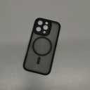 CANSHN Magnetic Compatible with iPhone 16 Pro Case, Upgraded [Full Camera Protection] [Compatible with Magsafe] [Translucent Matte] Shockproof Protective Phone Case Cover 6.3 Inch - Black