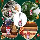 Christmas Crochet Doll Santa Keychain Santa Christmas Gift Positive Doll with Positive Card Box, Stocking Stuffer Delightful Birthday Gift for Women Family Friends