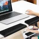 2-Piece Ergonomic Desk Edge Cushion, L-Shaped Memory Foam Elbow Pads with Non-Slip Base, Arm Rest for Desk & Wrist Rest for Computer Keyboard, Office and Home Use