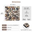 Diflart Natural Stepping Stones Deck Tiles for Outdoor River Rock 4 Sheets