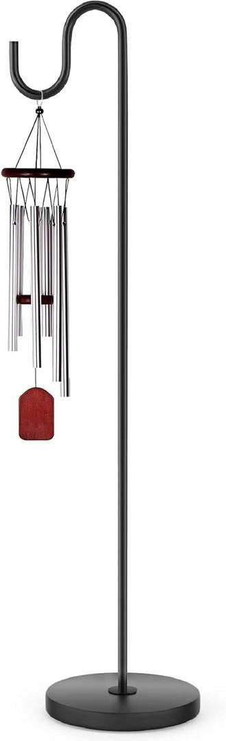 59" Wind Chime Stand, Hanging Plant Stand, Hummingbird Feeder Stand, Heavy Duty, Suitable for Outdoor Indoor, Holds Up to 11 LBS