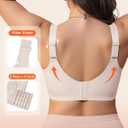 Womens Plus Size Supportive Bras Full Coverage Wireless Minimizer Wider Strap Back Smoothing Comfort Shaper Bra
