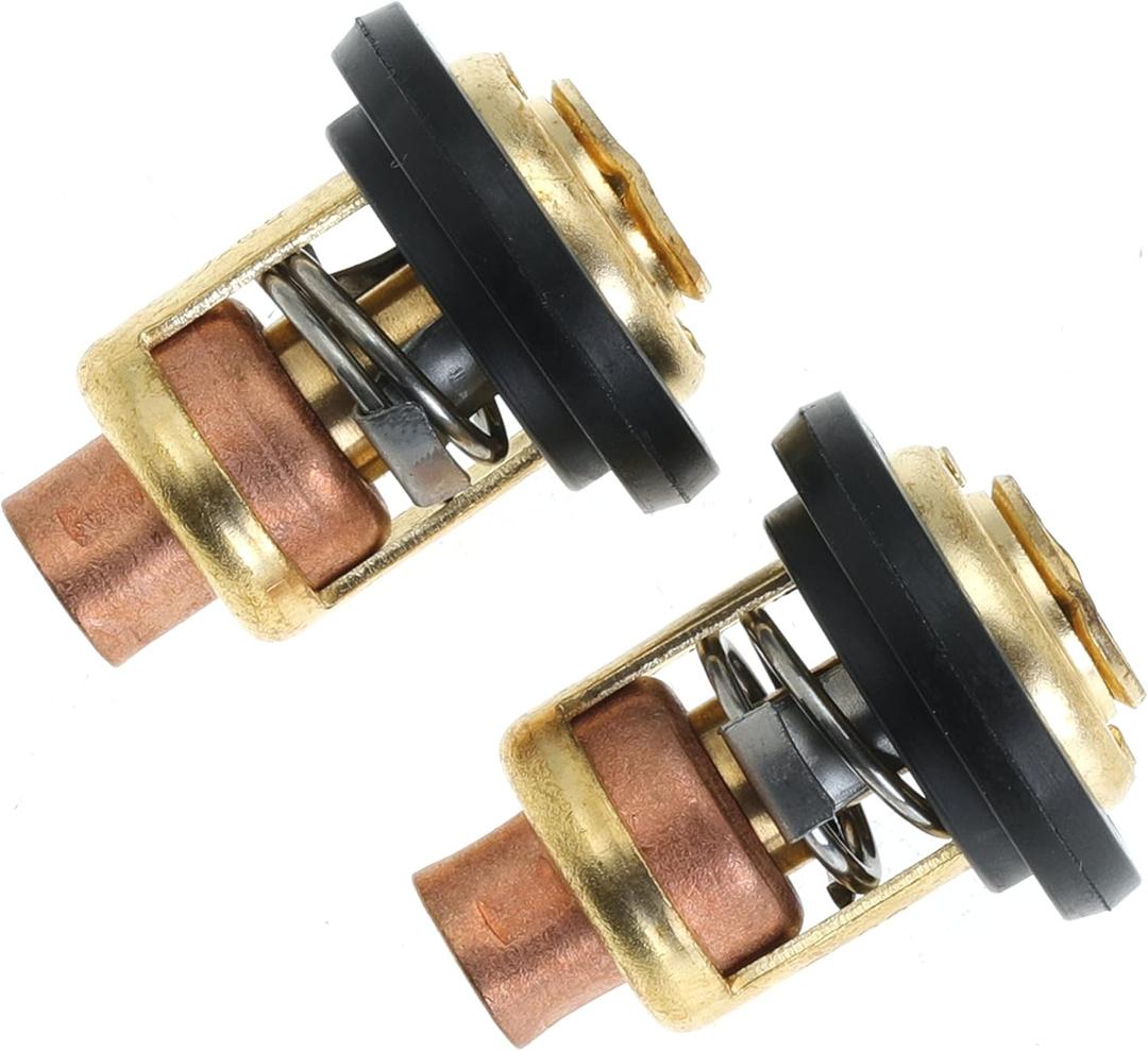 75692Q2 Thermostat Kit for Mariner for Marine 143F 143 Degree 135-150HP 175 200 HP for GLM 13340 Replaces 75692T, 2 PCS