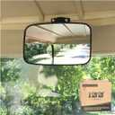 10L0L Universal Adjustable Golf Cart Convex Rear View Mirror for EZGO, Yamaha, Club Car, 9x5.5 inches