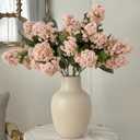 4 Pcs Artificial Flowers for Decoration, 23 Inch Faux Berry Stems Faux Skimmia Spray with Leaves Fake Flowers for Vase Home Table Floral Arrangement Wedding Decor(Pink,Classic)
