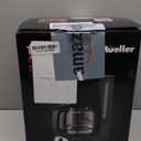 Mueller 12-Cup Drip Coffee Maker - Borosilicate Carafe, Auto-Off, Reusable Filter, Anti-Drip, Keep-Warm Function, Clear Water Level Window Coffee Machine, Kitchen Essentials & Accessories (Black)