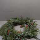 Bribay 9FT Christmas Garland Norfolk Pine Tree Artificial Cedar Eucalyptus Greenery, Realistic Pine Garland for Mantel Fireplace Stair Rail Doorway Table Centerpiece, Indoor Outdoor Winter Decor