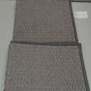 Color&Geometry Bathroom Rugs with Rubber Backing, Non Slip Machine Washable Bath Mat, Soft Absorbent Chenille Boho Carpet for Bathroom Floor, Tub and Shower,17"x47", Dark Grey