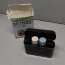 Travel Bottles with Case, 4x2oz TSA Approved, Leak-Proof, Press to Unlock, Compact & Portable Travel Toiletries (Black)