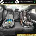 Car Seat Protector, Under Child Car Seats Cover | Waterproof, 3 Functional Rear Belts, Baby Carseat Cushion, Covers Fabric and Leather Seats | 4Pockets Non-Slip Thick Padding