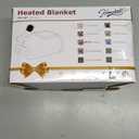 Homemate Heated Blanket Electric Throw - 50x60 Heating Blanket with 10 Fast Heat Levels 8 Hours Auto Off Soft Cozy Flannel Over-Heated Protection ETL Certification Keep Warming in Home (Grey Geometry)