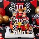 11 x 50Pcs Race Car Cake Topper Car Cake Decorations Racing Party Theme Cake Decorations for Birthday Supplies Baby Shower