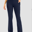 Gradual High Waist Flare Leggings, Size L, Navy