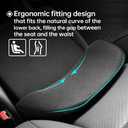 lumbar support for car, driver seat lumbar pillow, ergonomic car seat back cushion, Memory Foam mesh back support, orthopedic, Improve Sitting Posture Back Pain Relief, Soft Breathable Durable 1P