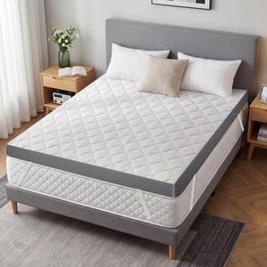 Extra Firm Mattress Topper Full, 3 Inch High-Density Foam Mattress Pad, Pain Relieving Bed Topper for Extra Support, Washable Cover with Anti-Slip Straps, CertiPUR-US Oeko-Tex Certified, 75" x 54"