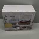 Vinyl Record Player with Speakers,3 Speed Turntable with Latest Bluetooth 5.3, Aux Input, Headphone Jack, RCA Output and Auto Stop, Mirror Vintage Wooden Brown