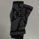 INDEEMAX Ankle Brace Compression Sleeve for Women & Men, Ankle Support Copper Infused Ankle Brace for Sprained Ankle, Plantar Fasciitis Sports, Achilles Tendonitis Pain Relief, Sliver Black, S