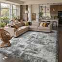 8x10 Ft Extra Large Shag Rugs for Living Room, Tie Dyed Ultra Soft Fluffy Furry Area Rugs for Bedroom Indoor Floor, Aesthetic Carpet for Kids Home Decor (Grey)