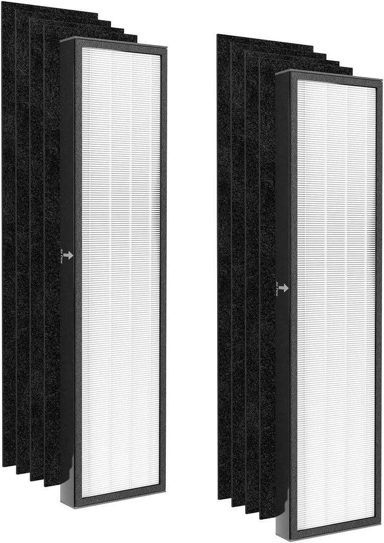 Future Way FLT5250PT Filter C Compatible with AC5250PT, AC5000E, AC5000, AC5300 Series Air Purifier, with Pet Pure Treatment, 2 True HEPA Filters & 8 Carbon Filters