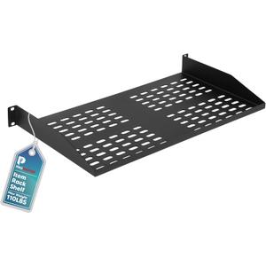 ProMaster Server Vented Shelf - 19 Inches, 10'' Deep, 1U Universal Integration Server Vented Rack Mounting Tray for Consistent Airflow, Cantilever Mount, Device and Equipment Wall Mounting - Black ProMaster Server Vented Shelf - 19 Inches, 10'' Deep, 1U Universal Integration Server Vented Rack Mounting Tray for Consistent Airflow, Cantilever Mount, Device and Equipment Wall Mounting - Black