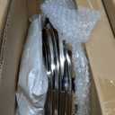 Granite Nonstick Cookware Set - 3 Pcs Induction Skillets, Egg & Omelette Frying Pans with Lids, Healthy, No Toxic, PFOA Free (Cream White-8Inch+9.5Inch+11Inch With Lid)