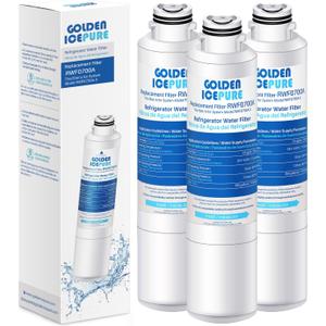 GOLDEN ICEPURE RWF0700A Refrigerator Water Filter Replacement for Samsung DA29-00020B, HAF-CIN/EXP, RF263BEAESR, RF28HMEDBSR, RF28HFEDTSR, RF28HFEDBSR, 3PACK