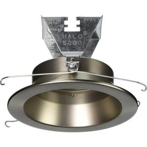Halo 5000SN, 5" Trim Splay Satin Nickel Trim and Satin Nickel Splay