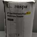 LINENSPA Memory Foam Mattress Topper - 2 Inch Gel Infused Memory Foam - Plush Feel - Cooling and Pressure Relieving - CertiPUR Certified - Dorm Room Essentials - Queen Size