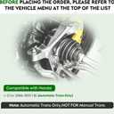 Front Left Driver Side CV Axle Shaft Assembly Fit for Honda Civic (1.8L, Automatic Transmission only) 2006 2007 2008 2009 2010 2011 2012 2013, for 2014-2015 Civic Natural Gas, Sedan Only, for 66-4232