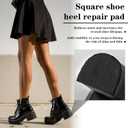 Sibba Square Shoe Heel Pad High Heels Patch Repair Rubber Boot Heel Replacement Caps Shoes Heels Pad 8PCS Sole Repair Tips Stickers Anti-Slip Shoe Caps Savers Square Sole Protectors Pads for Womens