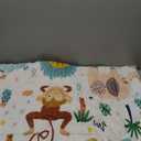 Cartoon Jungle Animals Bedding Set Twin Size Kids Safari Zoo Animals Duvet Covers Lion Tiger Monkey Giraffe Quilt Cover for Boys Girls Teens Child Toddler Comforter Cover for All Seasons