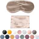 Blissy Silk Sleep Mask - Eye Sleeping Mask for Women & Men for Total Blackout - 100% Pure Mulberry Silk, 22 Momme 6a Fibers - Blindfold Sleep Mask Side Sleeper Eye Cover (Champagne)