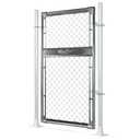 DooToo 3x5FT(31.5" W x 59.0" H) Heavy Duty Galvanized Steel Chain Link Gate, Durable Outdoor Fence Gate Easy Installation for BackyardGardenPet Yard