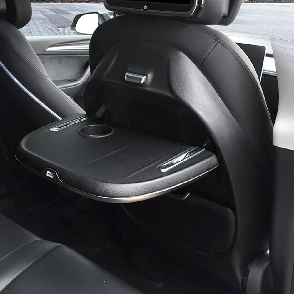 Back Seat Table for Tesla Model Y 2020-2024 & Model 3 2017-2023 Folding Back Seat Tray with Wireless Charger Rear Eating Working Table 1 PC
