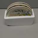 Bico Botanical Valley Salad Plates Set of 4, 8.75 Inch Ceramic Dessert Plates for Salad, Appetizer, Side Dishes, Microwave and Dishwasher Safe, Gift for Housewarming and Thanksgiving