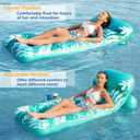 Jasonwell Inflatable Pool Float Adult - Pool Floaties Lounger Floats Floating Chair Raft with Adjustable Backrest Cup Holders Water Floaty Lake Lounge Tanning Floats Beach Party Toys for Adults