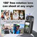 1080p Mini Body Camera with 64GB Card, 1.47" Touchscreen Wearable Thumb Camera, Magnetic Mount & 180 Rotating Lens for Vlogging Travel Sports Security
