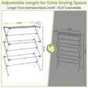 APEXCHASER Stainless Steel Clothes Drying Rack, 45.28" H × 14.57" D, Large