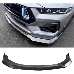 Carbon Fiber Front Bumper Lip Compatible with Ford Mustang EcoBoost GT 2024 2025 2026, Chin Splitter Diffuser Protector