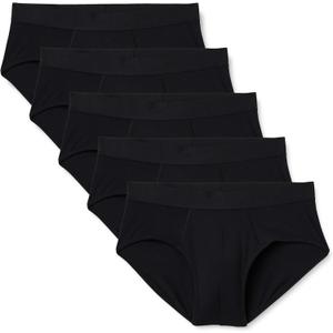 Amazon Essentials Men's Super Soft Modal Brief, Pack of 5 (X-Large, Black)