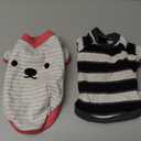 Yidarton Fall/Winter Pet Clothes Small Dog Teddy Bomei Hey Nose Dress Multicolor Dog Clothing Pet Clothes grey, Small, 2 Pack