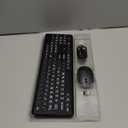 Wireless Keyboard and Mouse Combo - Large Print, RGB Backlit, Oversize Light Up Letters, Rechargeable, Ergonomic Tilt Leg, Sleep Mode, 2.4GHz Quiet Keyboard Mouse for Mac, Windows, Laptop, PC, Trueque (Matte Black)