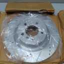 Disc Brake Rotor Set-Front Drilled, Slotted and Zinc Plated Brake Rotor Pair Front Driver Side