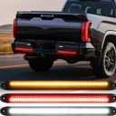 FXC 3 In 1 Multi-Function 16Inch 162 LED Red Trailer Light Bar for Reverse Parking Stop Turn Signals Tail Brake Waterproof for Pickup Offroad Truck Trailer RV ID Marker Strip 12V 24V